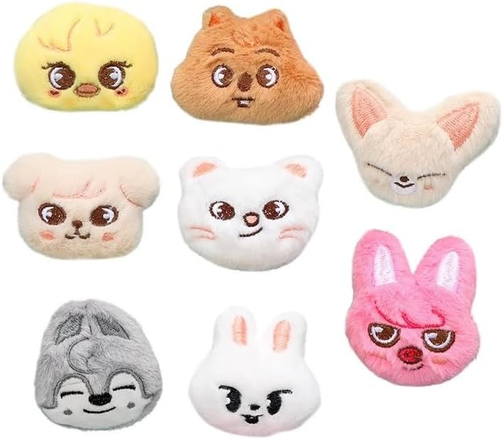efoot 8PCS SKZ Plush Pins,SKZ Badge Brooch Pin for Fans Collection - Image 1